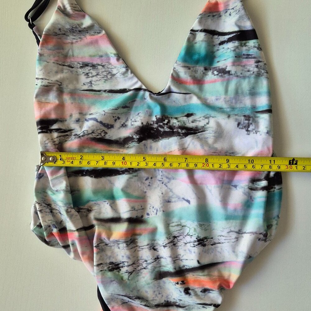 High Cut Multi-Color One Piece Bathing Suit - Picture 9 of 10